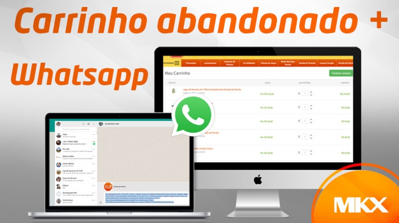 Carrinho abandonado com Whatsapp